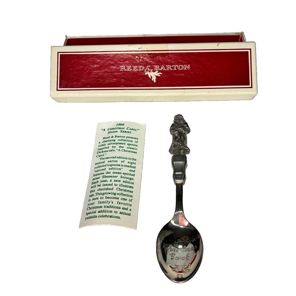 1990 2nd Edition Reed & Barton "A Christmas Carol" SCROOGE Silver-plated Spoon